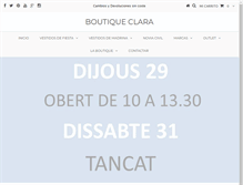 Tablet Screenshot of boutiqueclara.com